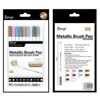 

10 color metal brush pearlescent watercolor soft paint color marker set diary than marker pen highlighter sketch pen art pen