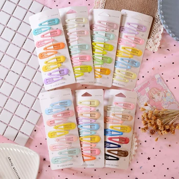 

10pcs Hair Clips for Hair Clip Pins BB Hairpin macarons color hair clip head clip Women Girl hair Styling accessories clip BB