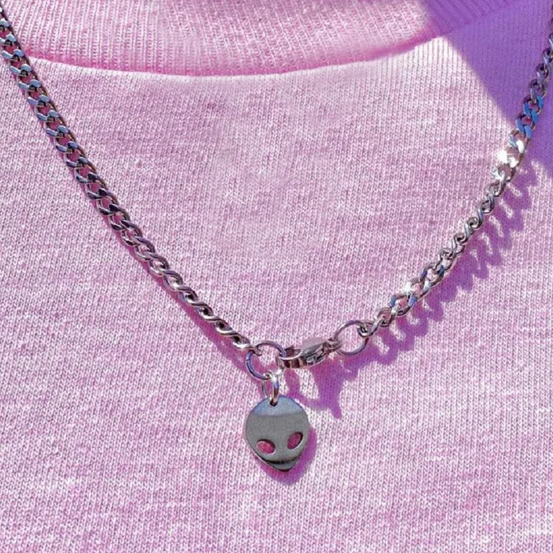 Ghost Emo Necklace Black