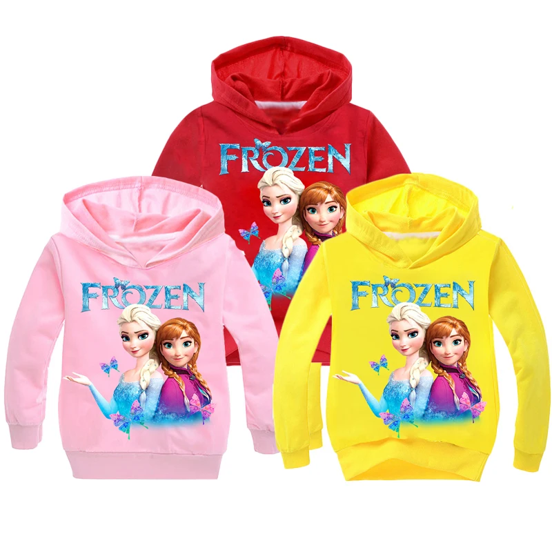  New 2019 Kids Baby Boys Girls Toddlers Elsa Anna printing Hoodies Cartoon Tracksuit Children Clothi
