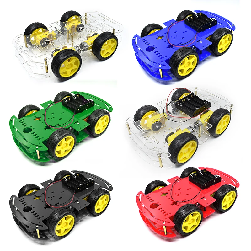 4 Ruedas con Encoder de Velocidad para Arduino DIY Kit de chasis para Coche The perseids Smart Robot Car Chassis 4WD Chasis Robot Arduino 