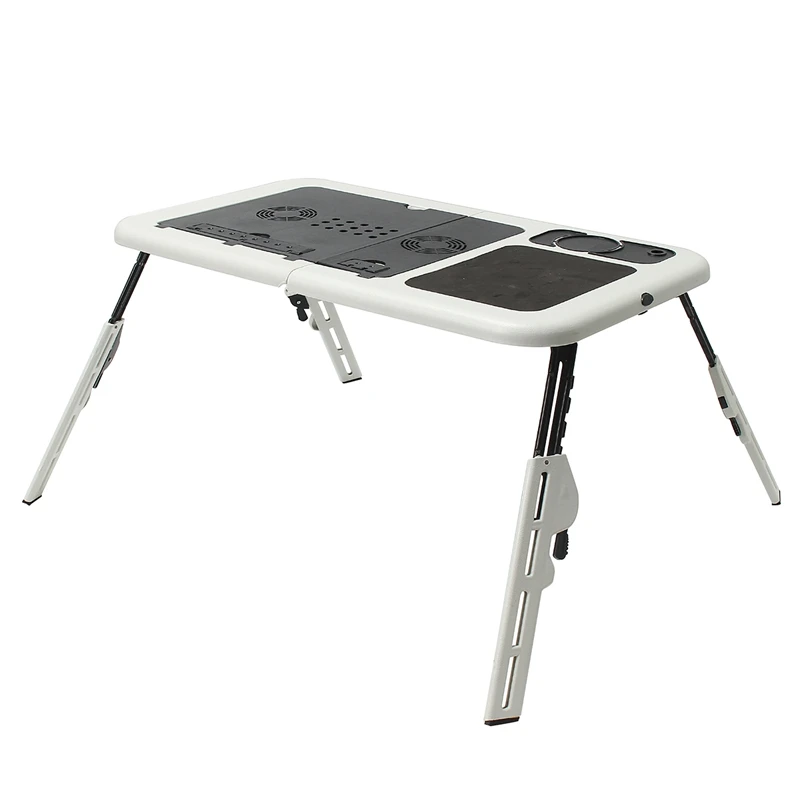  Multi-function Folding Laptop Desk Table Laptop Stand Holder With 2 USB Cooling Fans Mouse Pad Tabl