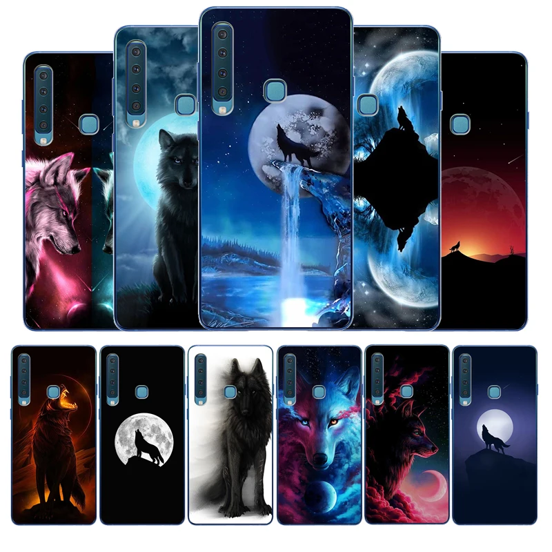 Moon roaring wolf Soft Phone Case For Samsung Galaxy A5 2016 A6 A7 A8 Plus A9 2018 A10 A20 A30 A40 A50 A70 | Мобильные телефоны и