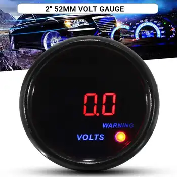 

2 Inch 52mm Car Voltage Meter 8-18V Volt Gauge Digital Red + Blue LED Display Black Face Auto Motorbike Universal Meter