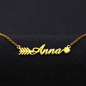 

Personalized Customize Name Necklaces for Women Gold Sliver Plated Stainless Steel Customized Name Bohemian Necklace Jewelry