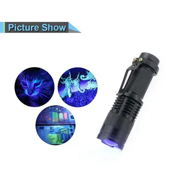 

Black Light 365/395 nm UV Flashlight Handheld Portable Ultraviolet Detector