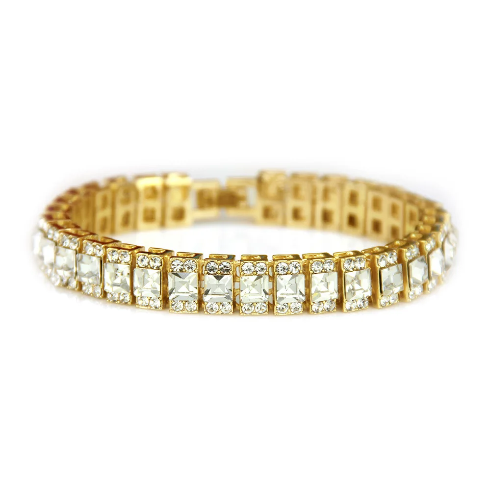 Хип-хоп ледяной модный трехмерный браслет с черепом, цепочка серебряного цвета с большой пряжкой, циркониевый браслет для пары, ювелирные изделия