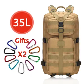 

35L Men Tactical Backpack 3P Military Unisex Waterproof Hiking Trekking Bag Outdoor Camping Hunting Sport Travel Backpack