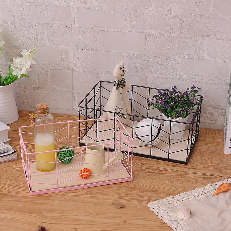 

Blue Sub-Large Size Iron Art Storage Basket Creative Wire Mesh Fruit Toy Basket Manufacturers Wholesale Customizable