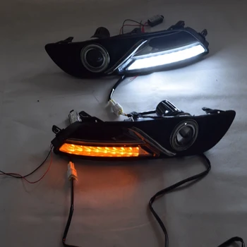 

LED DRL Daytime Running Light Fog Lamp 12V Car Running Lights with Angel Eyes for Nissan Sylphy Sentra 2013-2015