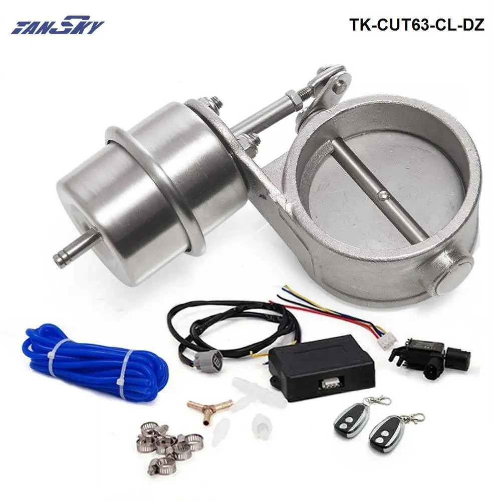 EPMAN Exhaust Control Valve Set W// Vacuum Actuator Cutout 2.4/" 63mm Close Style