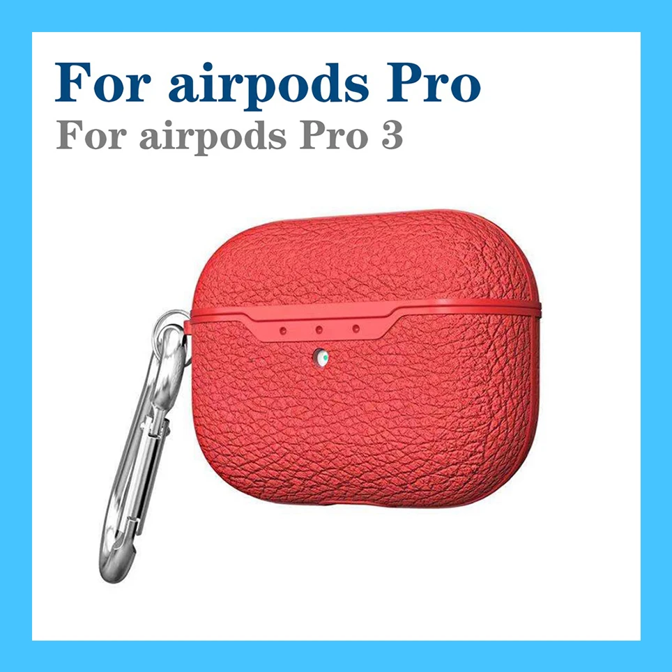 B3 Чехол fundas для AirPods, чехол для Air Pods Pro 3, чехол для наушников, роскошный чехол из углеродного волокна/кожи личи, силиконовый чехол для Air Pods 1/2, чехол - Цвет: B3