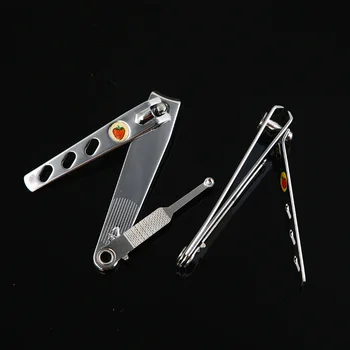 

Adult Household with Ear Pick Portable Nail Scissors Single Nail Clippers Toenails Scissors with Tool xiu jia dao