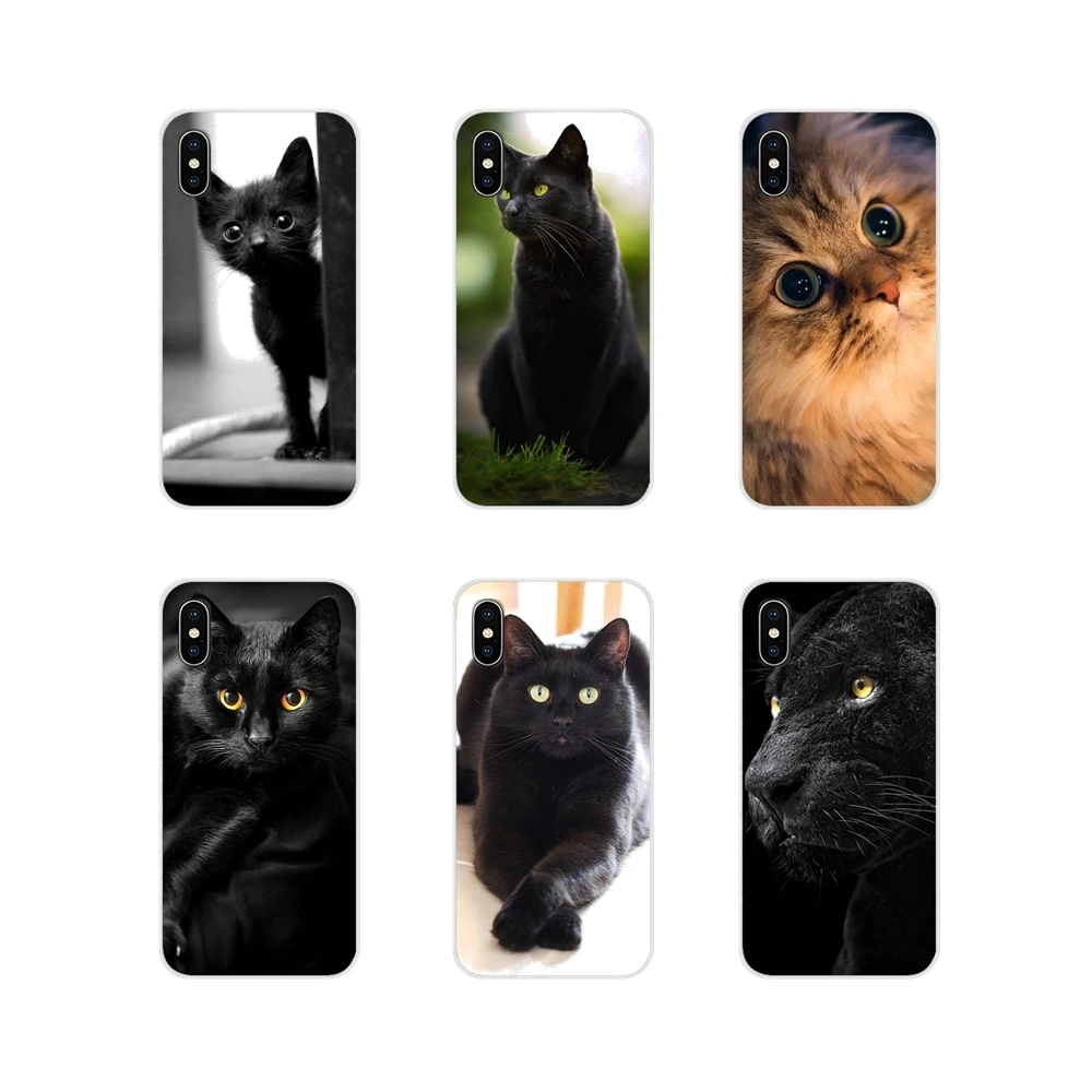 

Lovely Black Cat Big Eye For Samsung A10 A30 A40 A50 A60 A70 Galaxy S2 Note 2 3 Grand Core Prime Accessories Phone Shell Covers