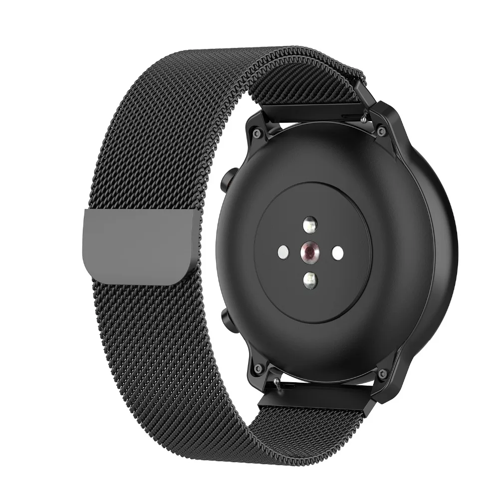 Миланская Петля из нержавеющей стали ремешок для Huami Amazfit GTR 47 мм 42 мм металлический ремешок для часов Amazfit GTR магнитные браслеты