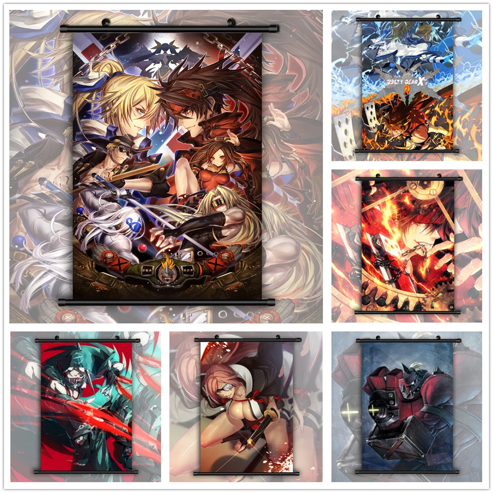 Guilty Gear Sol Badguy Baiken Raven Аниме Манга настенный плакат свиток | Дом и сад