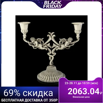

Candlestick for 2 candles "Songs of Angels", chrome color