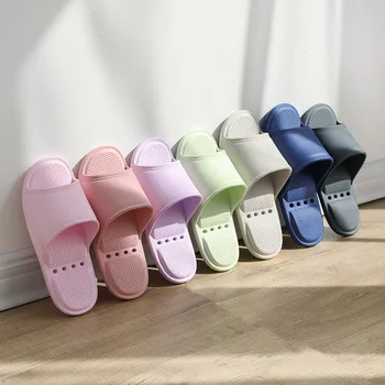 

Eva Women Home Furnishing Indoor Non-slip Slipper Soft Bottom Water Leakage Shower Beach Shoes Men Women Lovers Family Shoeses