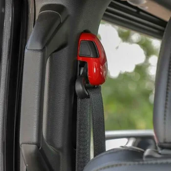 

4pcs Red Seat Belt Buckle Decorative Cover Trim For 2018 - 2019 Jeep Wrangler JL *Easy To Install