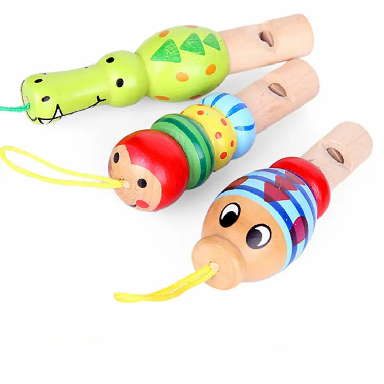 Details about   Wooden Cartoon Animal Whistle Educational Music Instrument Toy for Baby Kid 