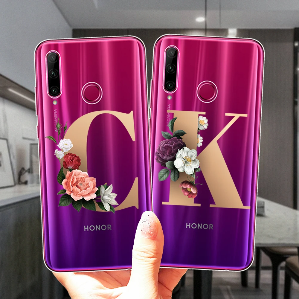 Силиконовый чехол для телефона Huawei Honor 30 10 20 Lite Pro 10i 20i 9X с цветочным рисунком на