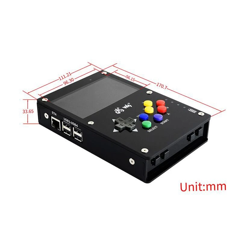 GamePi43 for RetroPie Game Console for Raspberry Pi 3 B 800X480 4.3Inch IPS Screen