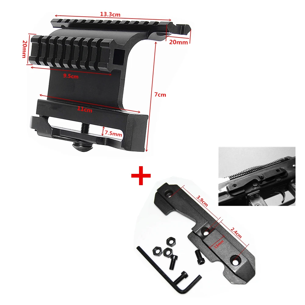 АК серия рельс с боковым креплением Quick QD Style AK47 AK74 SAIGA Detach 20 мм weaver рейка для