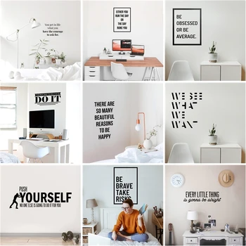 

Positive Quotes phrase Vinyl Wall Sticker For Office Room Decoration Wallpaper Boys Bedroom Decor Decals Art Mural