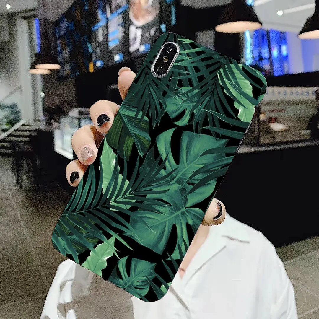 Palm Tree Leaves Amazing Silicone Phone Case For Huawei Honor Y5 2018 2019 8S 9X Pro 20 10 10i Lite | Мобильные телефоны и