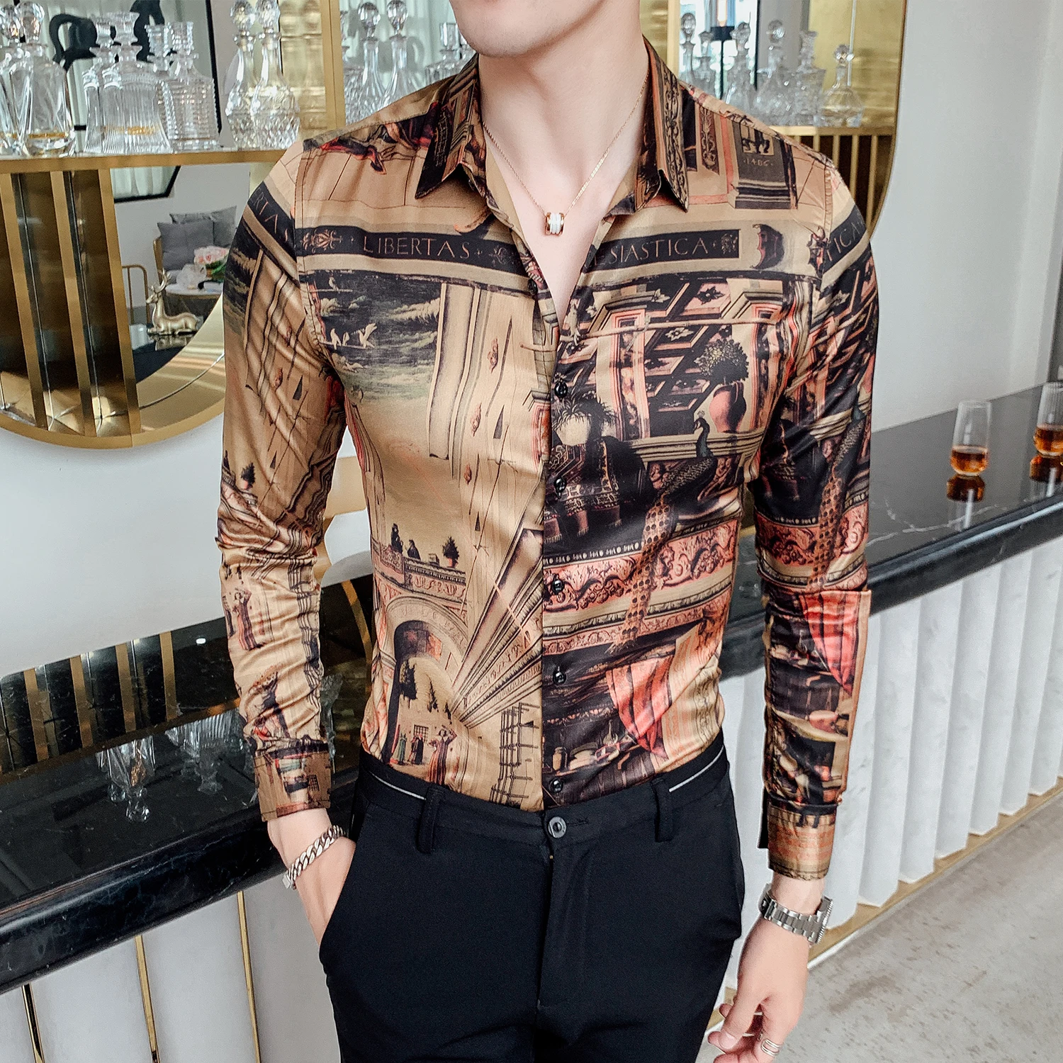 red dress shirt slim fit