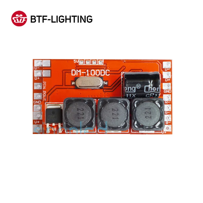 DM 100DC 3 канала DMX постоянного тока декодер контроллер карты DC9 32V вход переменного