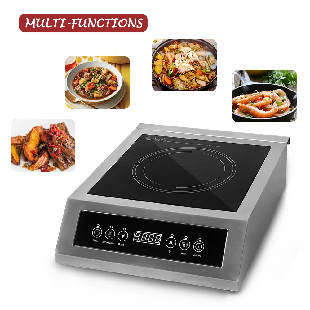 

Commercial Induction Cooker 3500w Heat Fast Smokeless Touch Control 220v-240v Safety