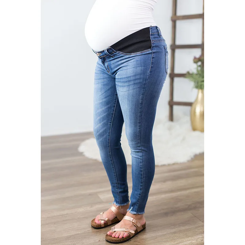 CYSINCOS джинсы для беременных женщин свободная удобная одежда для беременных осенняя одежда джинсовые брюки с низкой талией