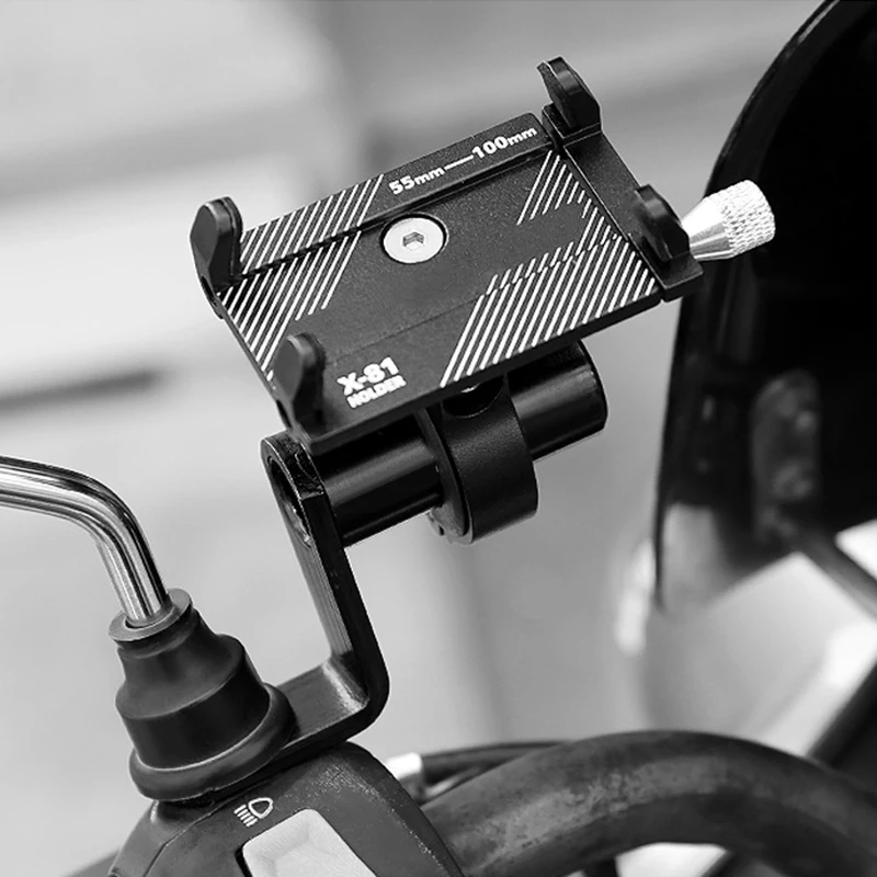 Aluminum Alloy Motorcycle Rearview Mirror Mount Handlebar Rearview Mirror Adapter Mobile Phone Bracket Expansion Bracket G66