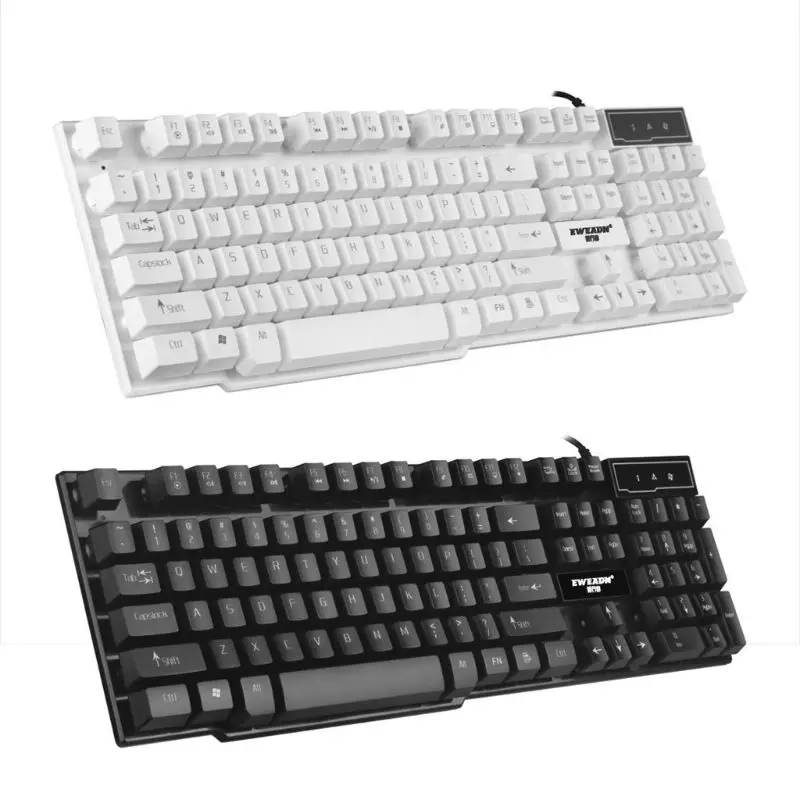 Wired Gaming Keyboard Glowing Backlit Color Change Laptop 104 Keycap Plug and Play Waterproof Computer Computer Desktop Keyboard