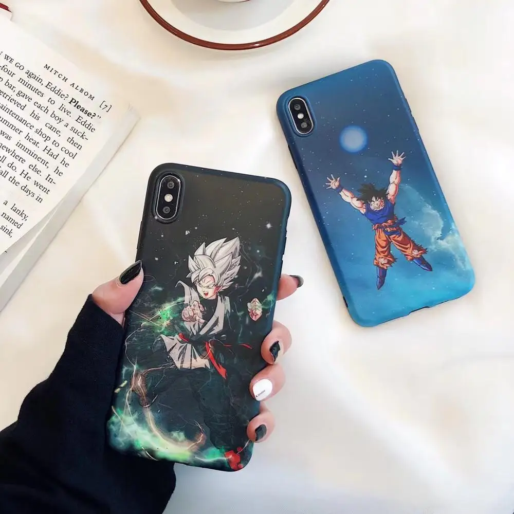

New Dragon Ball Super Zamasu Goku DBZ Phone Case for iphone X XR XS MAX 6 6s 7 8 plus fashion matte silicon soft imd cover coque