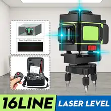 4D 16 линий лазерный уровень синяя линия 360 градусов вращающийся горизонтальный и вертикальный крест супер мощный лазерный уровень луч линия с основанием
