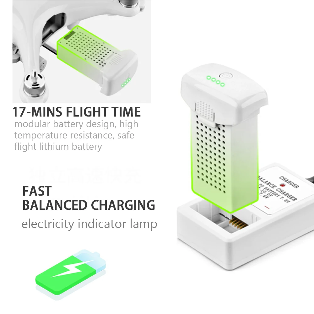 

WLtoys XK X1 Battery 7.6V 2200mAh Flying About 17mins Li-Po Battery for WLtoys XK X1 Drone