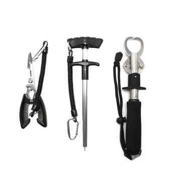 

5PCS Luya Tool Set with Fish Grip&Plier Nipper Snip Fishing Lure Pincer Scissor Cutter Lipgrip Remove Hook Tackle Tool Fish Grip