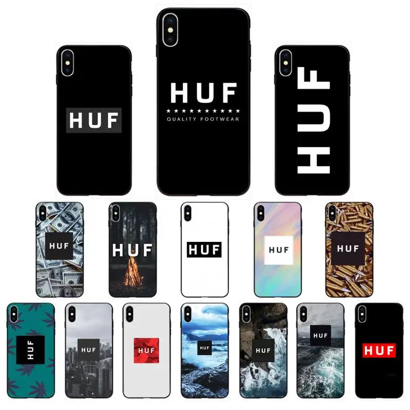 HTxian американский бренд HUF Мягкий силиконовый чехол для телефона из ТПУ iPhone 11 pro XS