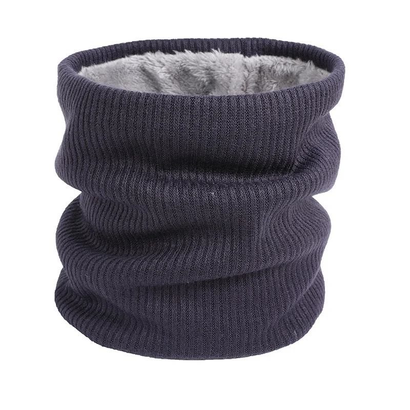 Unisex Knitted Warm Scarf Winter Autumn Ring Women Bandana Solid Scarf Fleece Men Headband Neck Shawl for knitted scarf knitted scarves