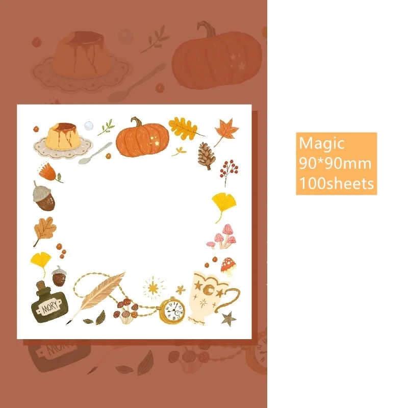 Magic Сказочный мини-блокнот 100 листов блокнот для заметок Радужный цветок торт волшебный кролик планировщик книга журнал украшение школа F110 - Цвет: Magic