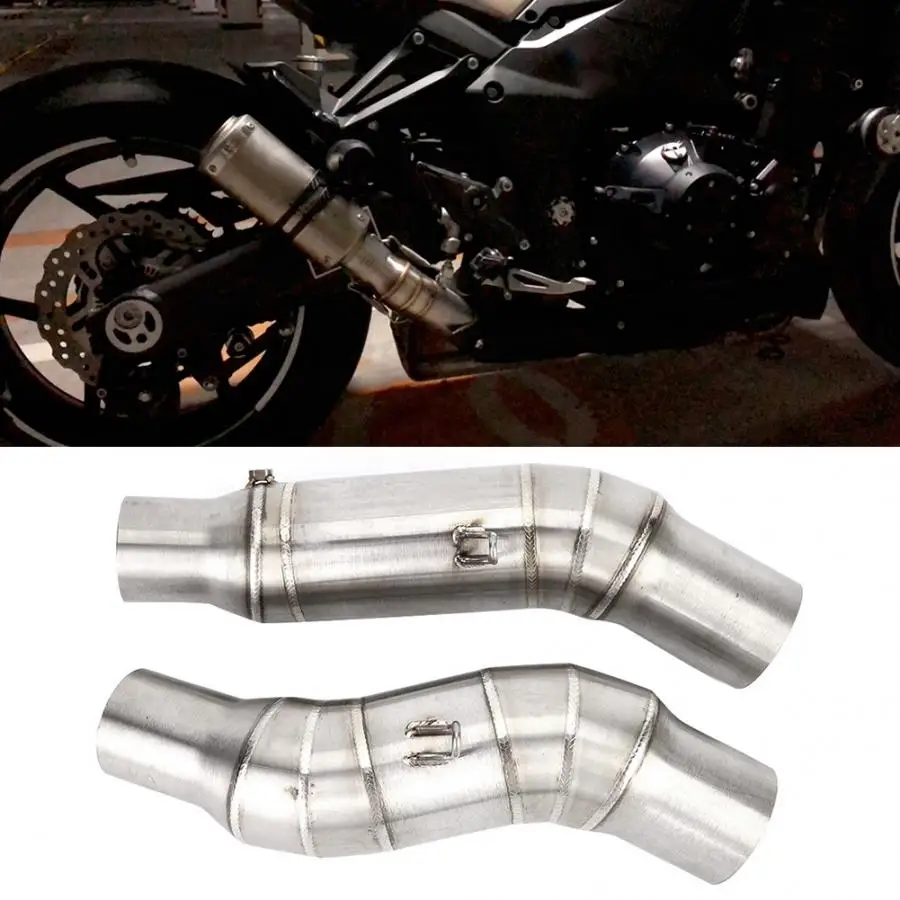 Мотоцикл выхлопной средней трубы из нержавеющей стали подходит для Kawasaki Z1000 2010 2011 2012 2013