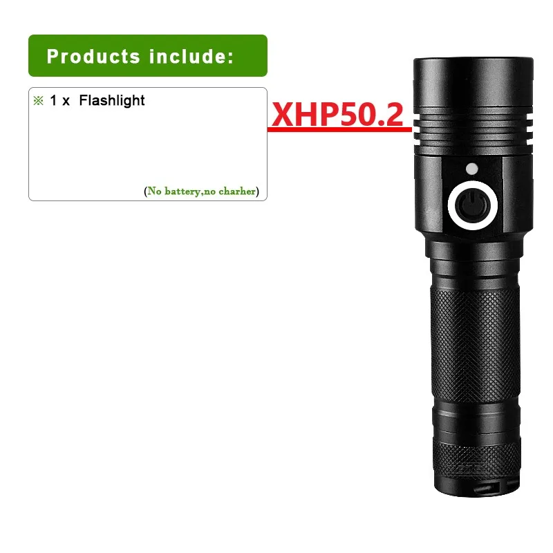 TK04 Tactical Flashlight - 13,500 Lumens With 4 XHP50.2 LEDs & Type-C Charging