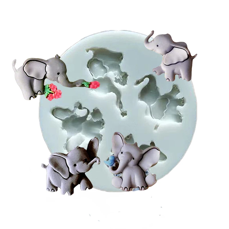 Cute Elephant Silicone Molds Mini Elephant Chocolate Mold for Chocolate