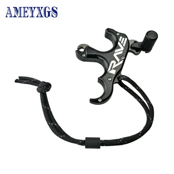 

Archery Three-Finger Grip Caliper Outdoor Compound Bow Release Aids Thumb Adjust Accessories Hunting Shooting Training