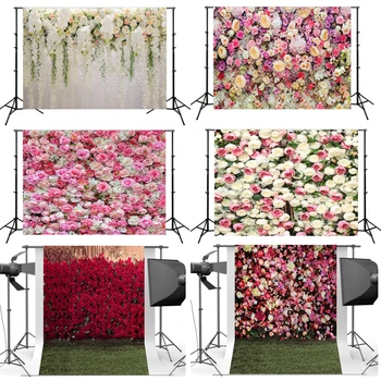 

Customized Vinyl Floral Backdrop for Photography Valentine's Day Backdrop Wedding Backdrops Spring Flower Photography Backdrop