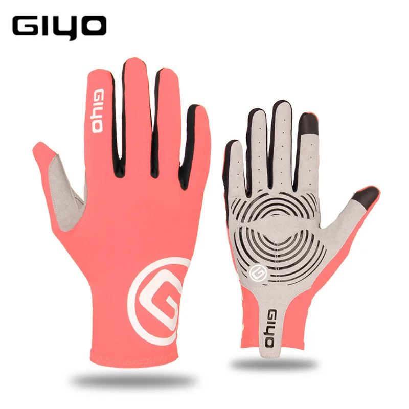 GIYO Touch Screen Long Full Fingers Half Gel Sports Cycling Gloves MTB Road Bike Racing Glove Women Men Bicycle S02 Breaking