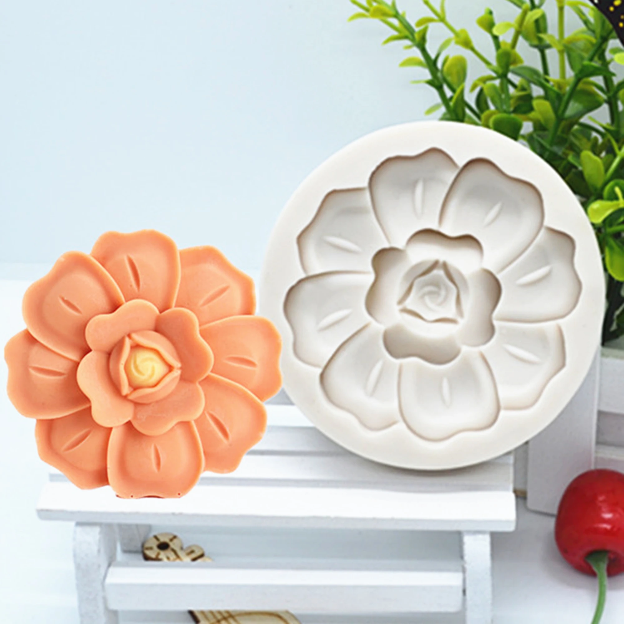 Big Flowers Fondant Silicone Mold 3D Craft Chocolate Candy Resin Cake Decorating Tools kitchen Pastry Baking M390 | Дом и сад