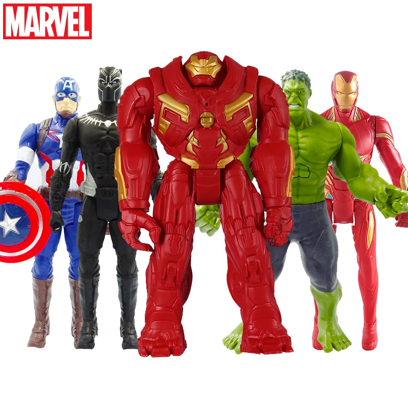 30cm Marvel Avengers Groot Venom Spiderman Thanos Hulk Iron Man Thor Wolverine Action Figure Dolls Toys Kid New Christmas Gifts | Игрушки и